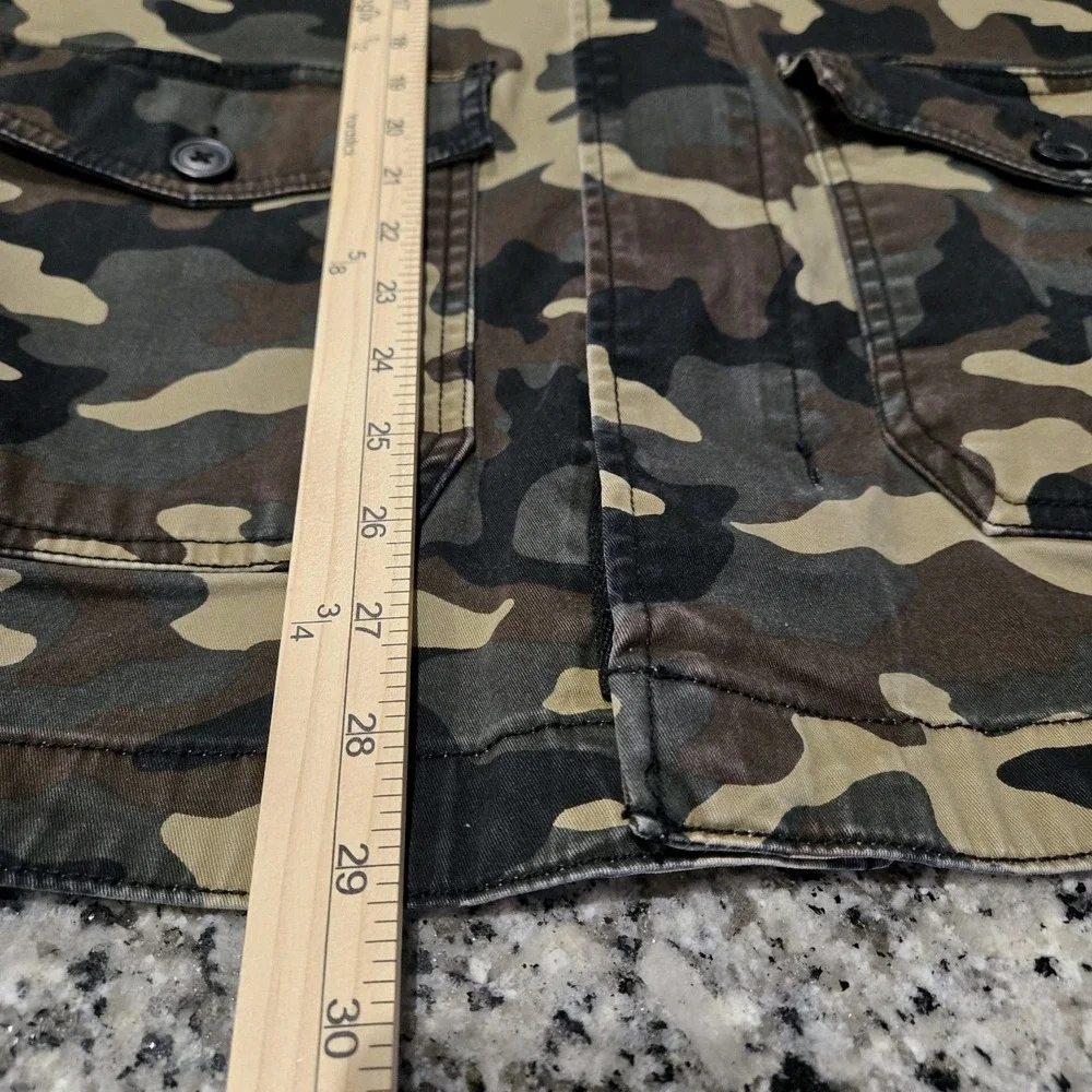 Mens George Camo Jacket With Hood Size Small Hunting, Streetwear